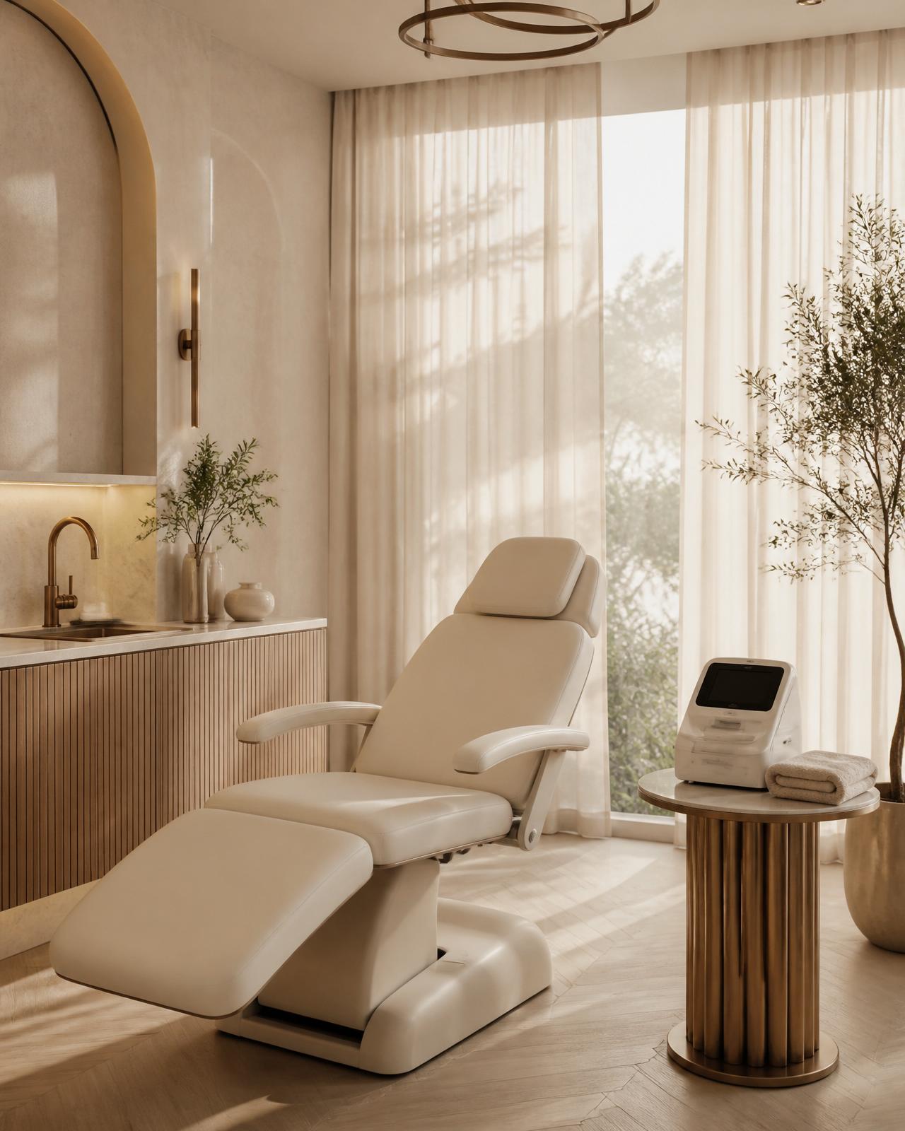 Calm, minimal aesthetic clinic interior